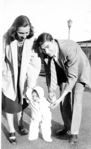 Catherine & Andrew Kostakos with Carol, 1948, Brooklyn, NY